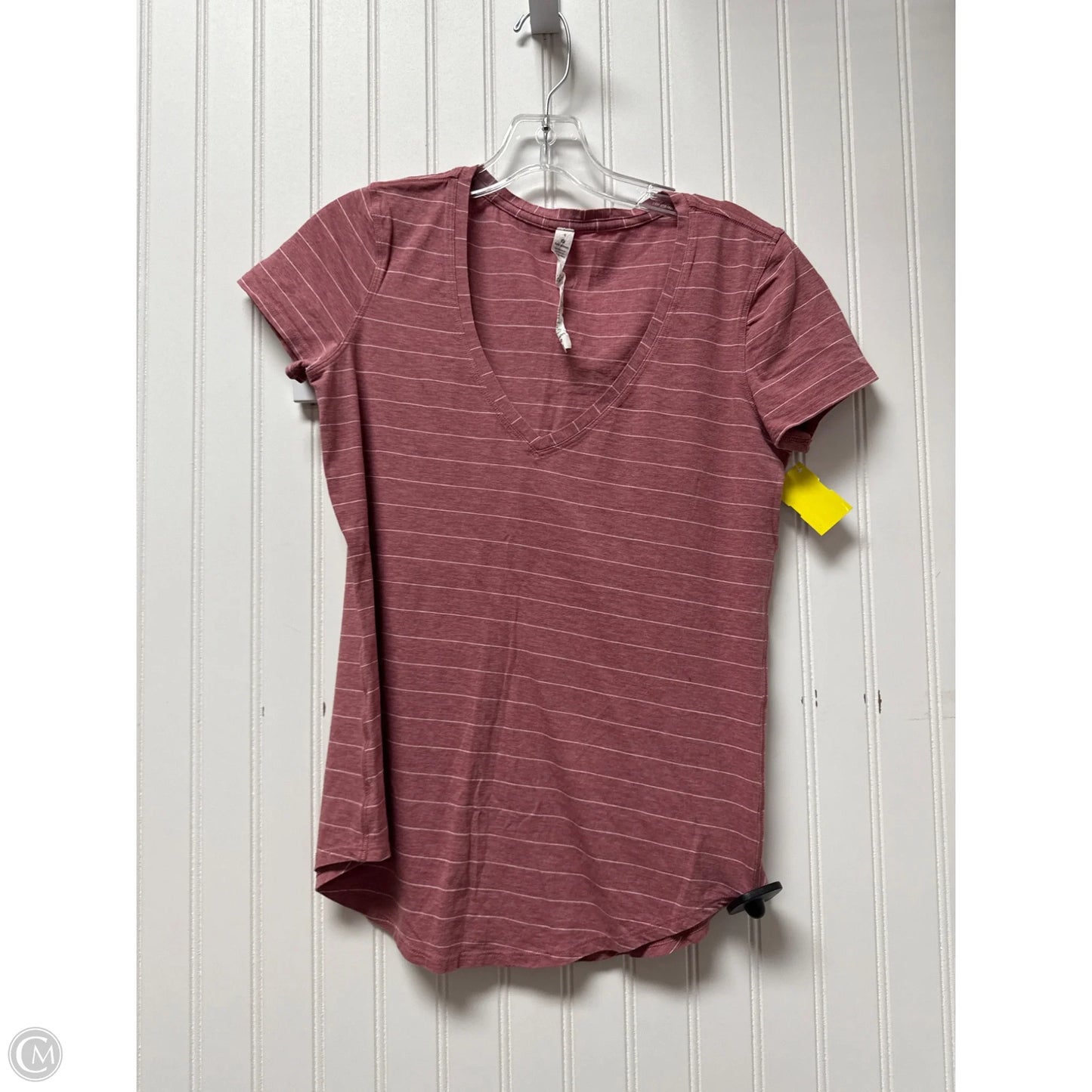 Athletic Top Short Sleeve By Lululemon In Red, Size: S