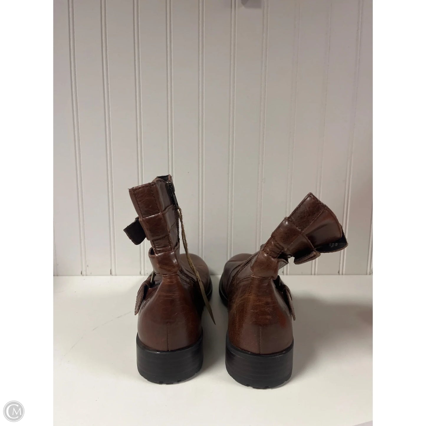 Boots Ankle Heels By Born In Brown, Size: 10