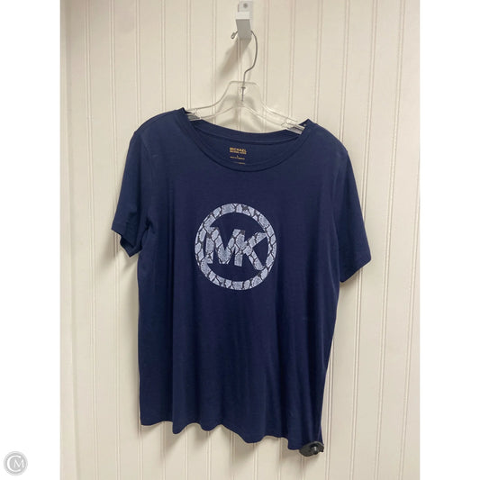 Top Short Sleeve By Michael By Michael Kors In Navy, Size: L