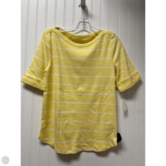 Top Short Sleeve By Talbots In Striped Pattern, Size: L