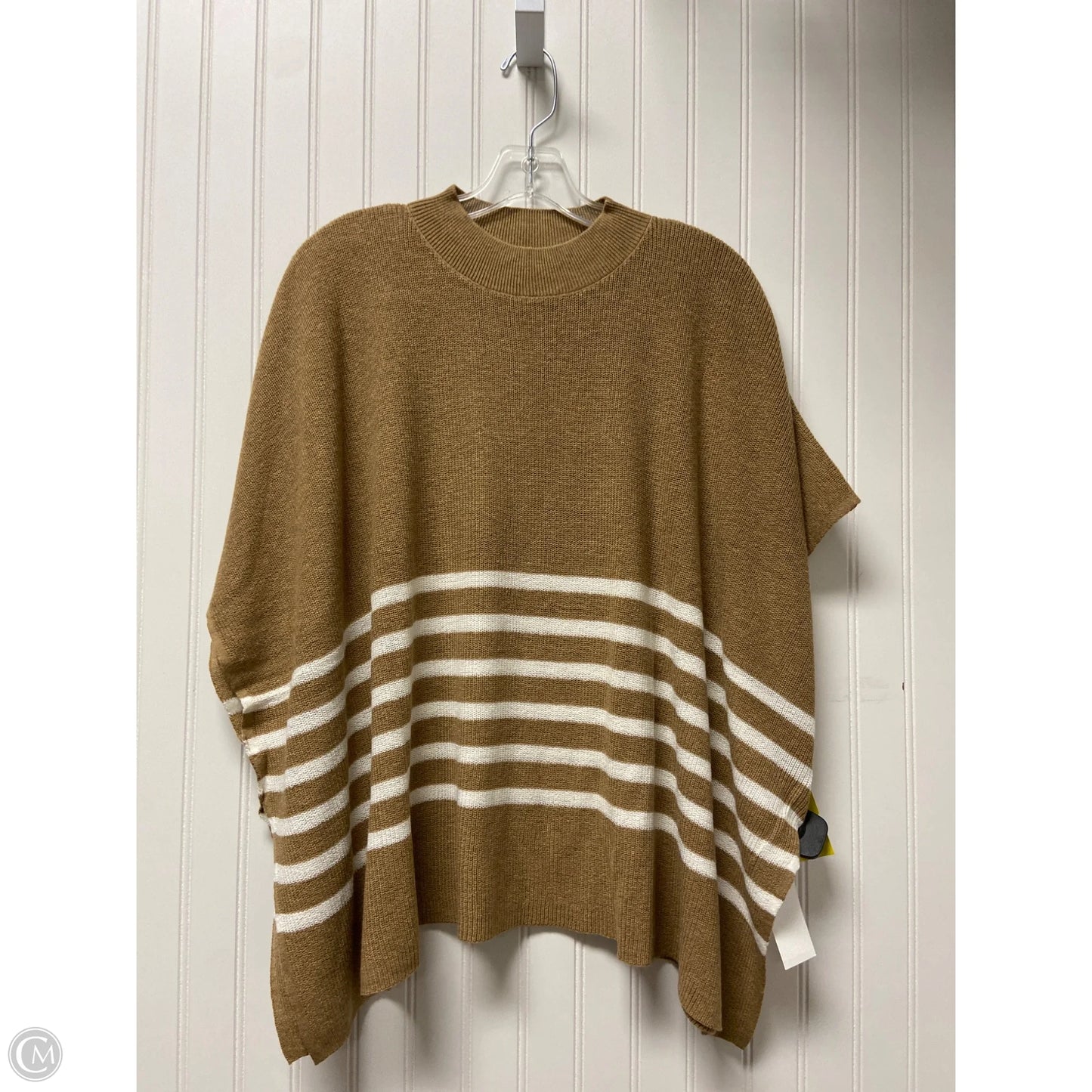 Sweater Short Sleeve By J. Crew In Brown & White, Size: Osfm