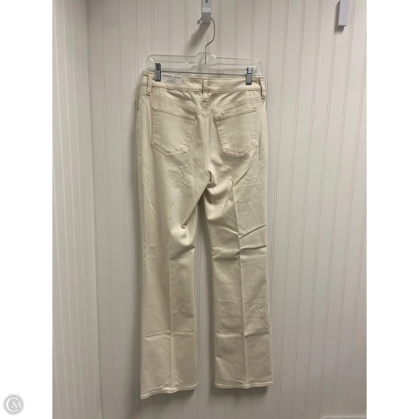 Jeans Flared By Chicos In Cream, Size: 4