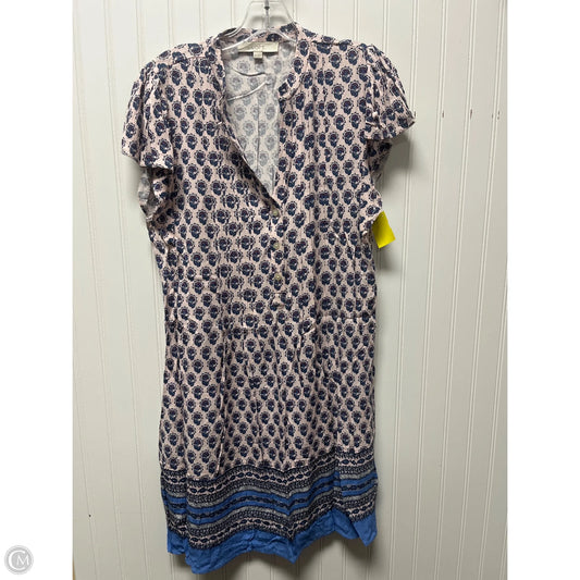 Dress Casual Short By Loft In Blue & Pink, Size: M