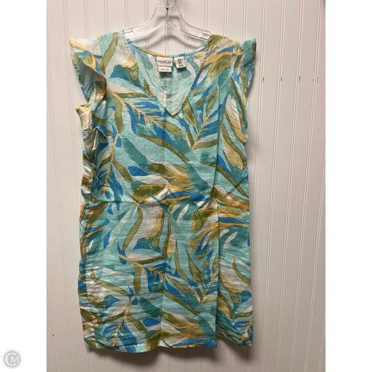 Dress Casual Short By Rachel Zoe In Green & Tan, Size: M