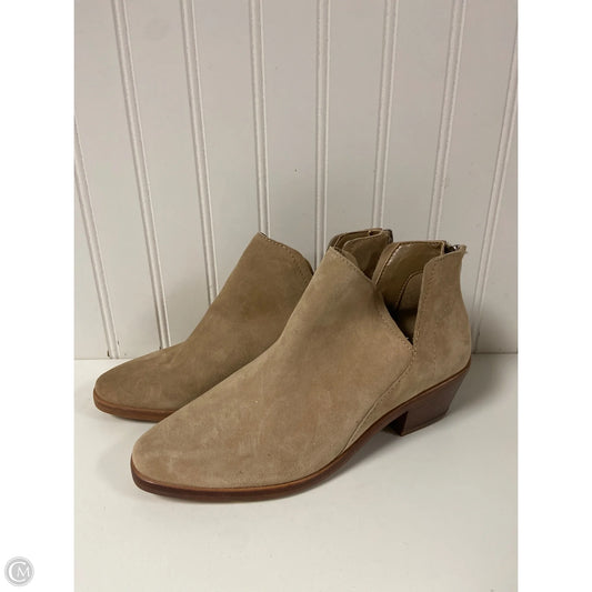 Boots Ankle Heels By Vince Camuto In Beige, Size: 8