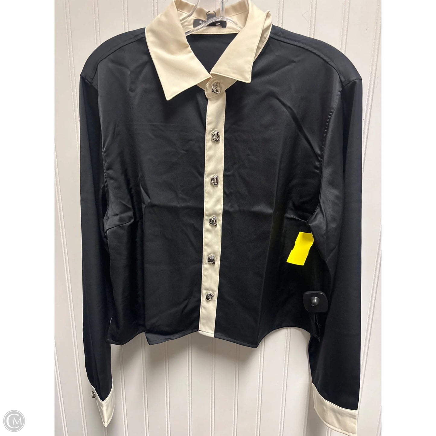 Top Long Sleeve By Express In Black & Cream, Size: S