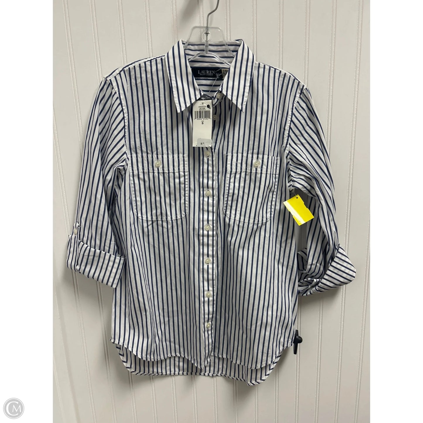 Top Long Sleeve By Lauren By Ralph Lauren In Striped Pattern, Size: Sp