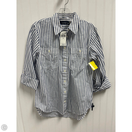 Top Long Sleeve By Lauren By Ralph Lauren In Striped Pattern, Size: Sp