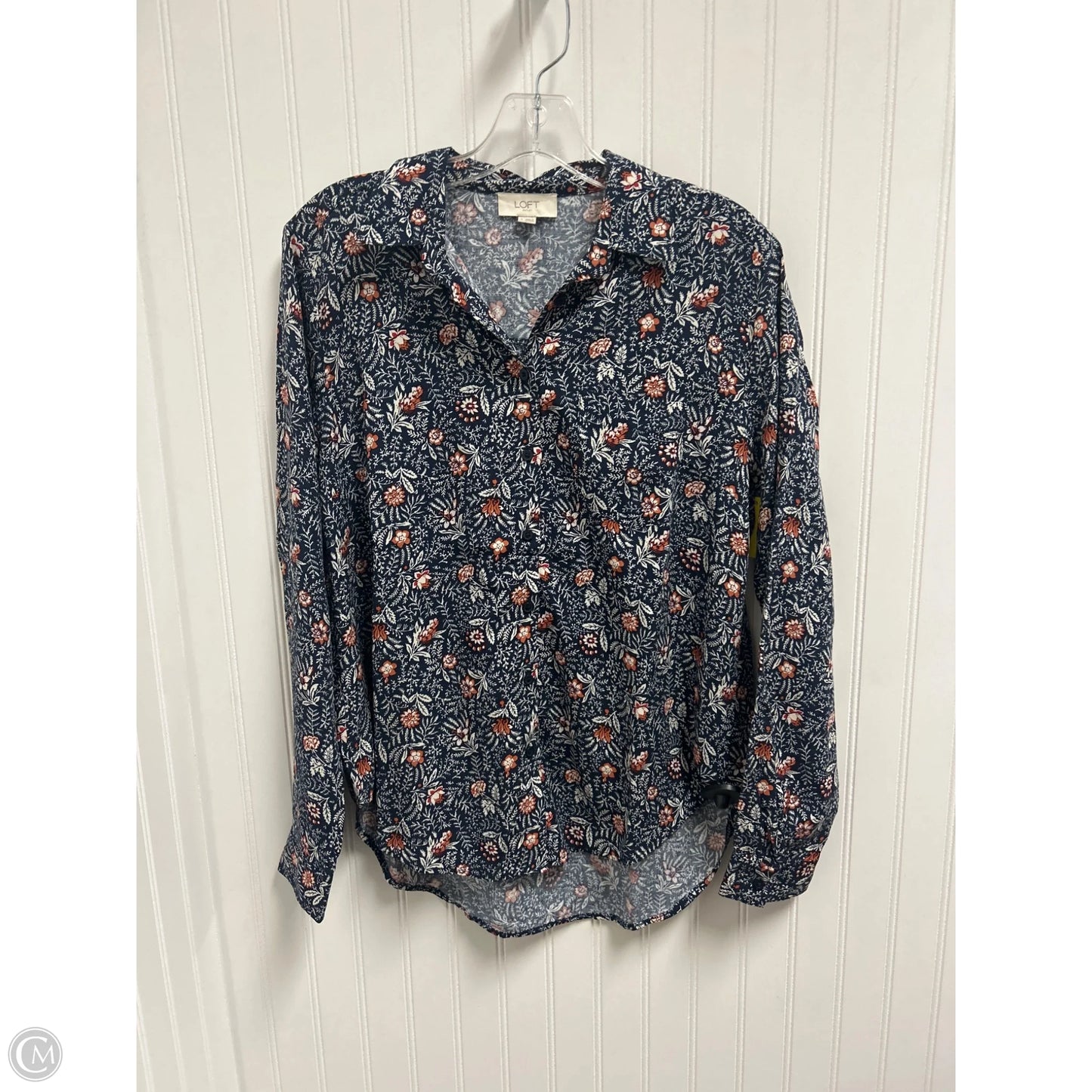 Top Long Sleeve By Loft In Blue, Size: S