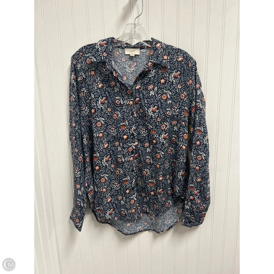 Top Long Sleeve By Loft In Blue, Size: S