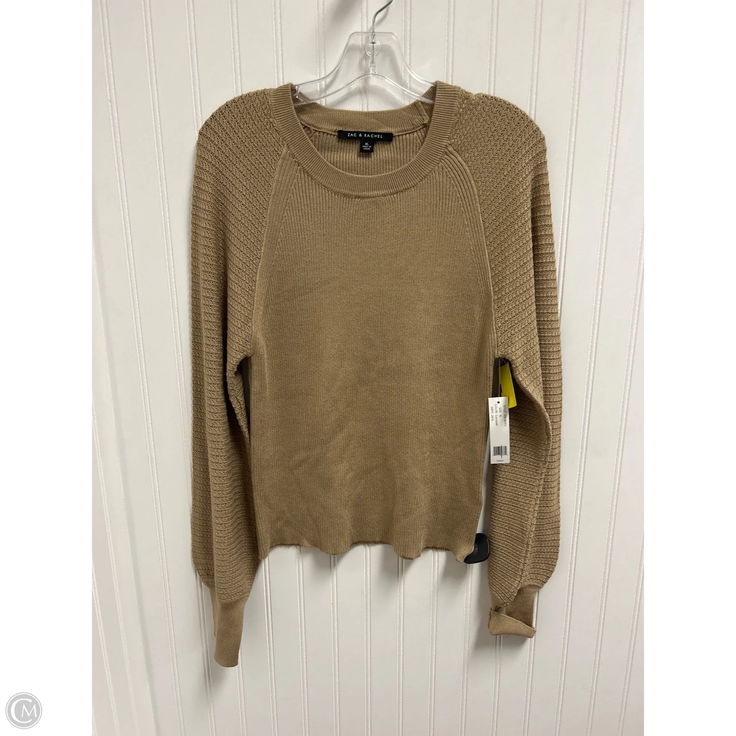 Top Long Sleeve By Zac And Rachel In Tan, Size: Xl