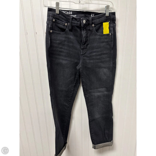 Jeans Skinny By J. Crew In Black Denim, Size: 4