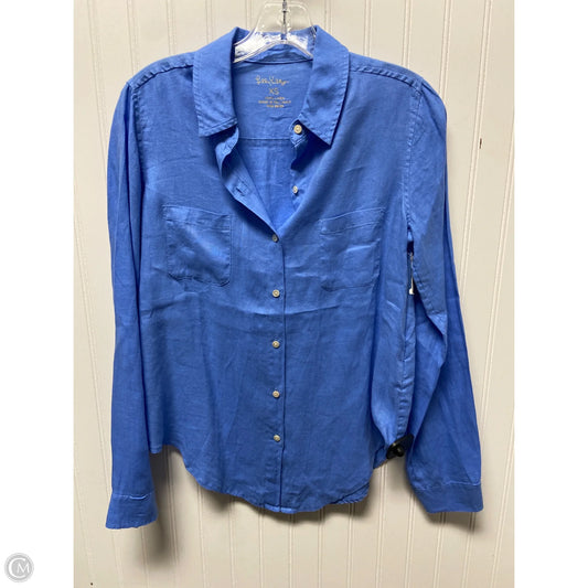 Top Long Sleeve Designer By Lilly Pulitzer In Blue, Size: Xs