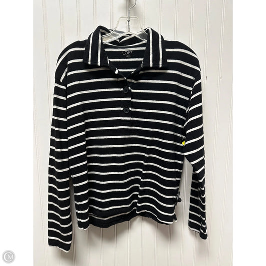 Top Long Sleeve By Loft In Striped Pattern, Size: M