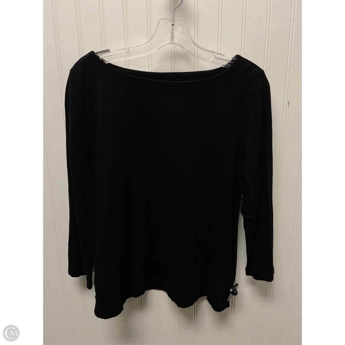 Top Long Sleeve Basic By Loft In Black, Size: L