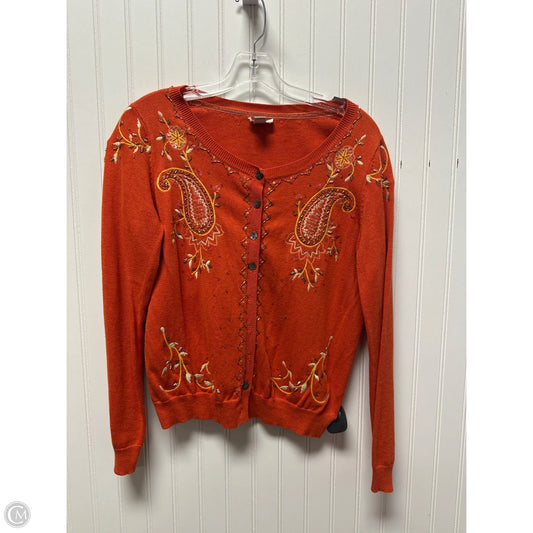 Sweater Cardigan By Sundance In Orange, Size: M