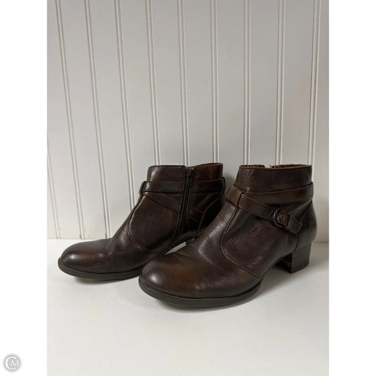 Boots Ankle Heels By Born In Brown, Size: 8