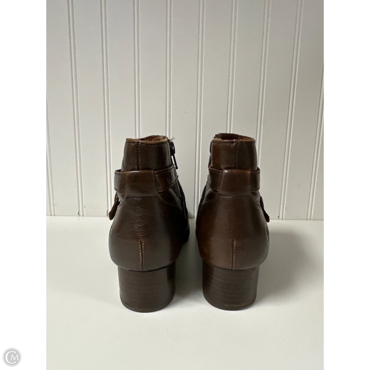Boots Ankle Heels By Born In Brown, Size: 8
