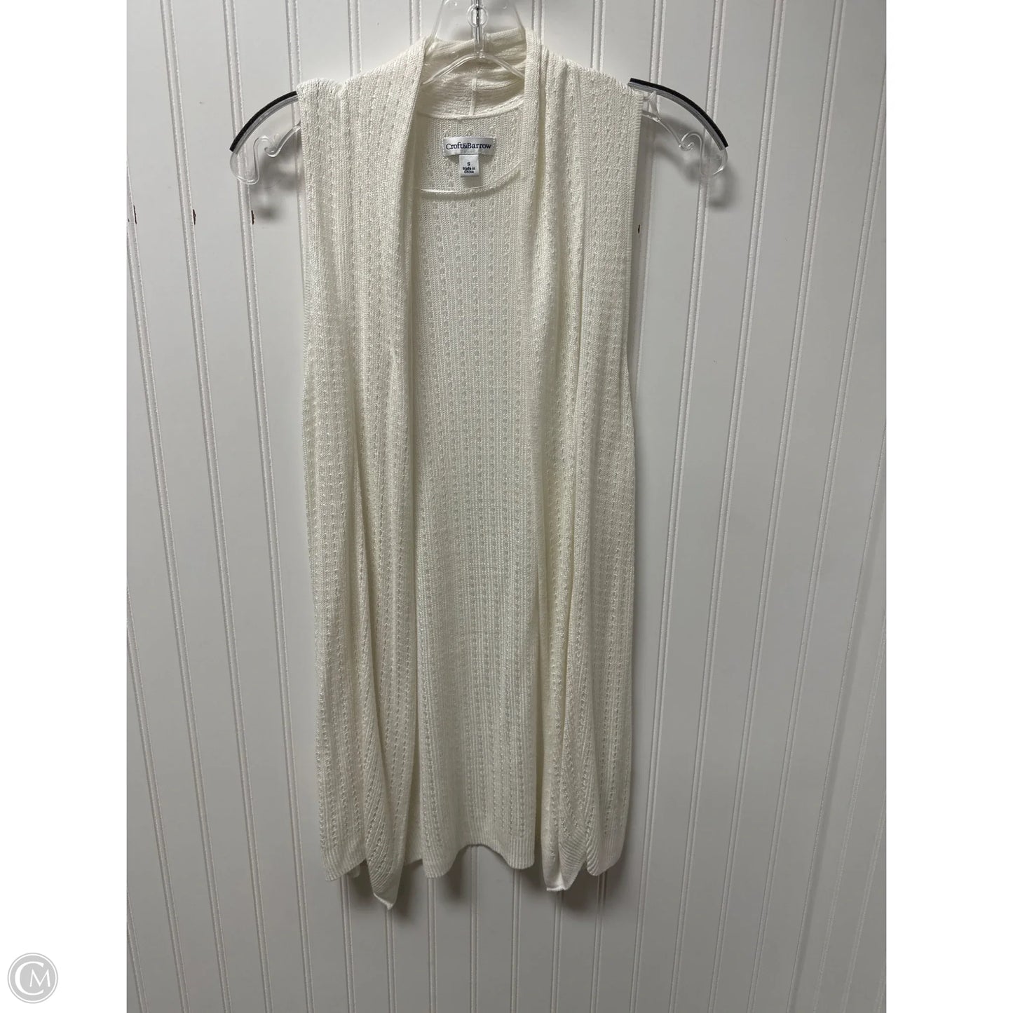 Cardigan By Croft And Barrow In Ivory, Size: S