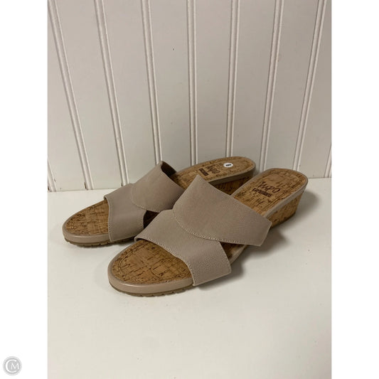 Sandals Heels Wedge By Impo In Taupe, Size: 8