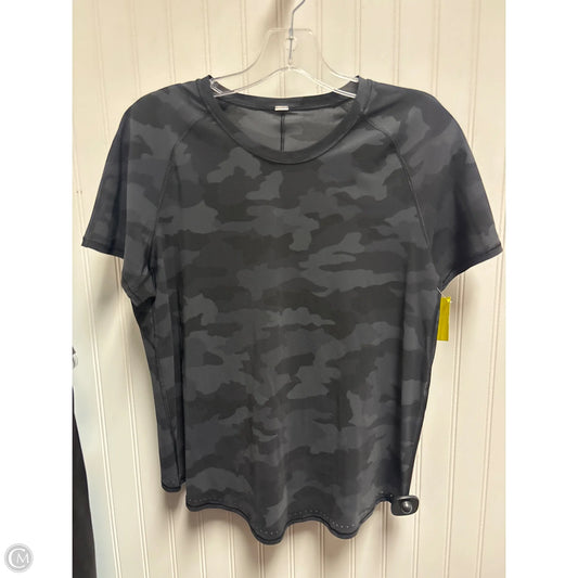 Athletic Top Short Sleeve By Lululemon In Camouflage Print, Size: S