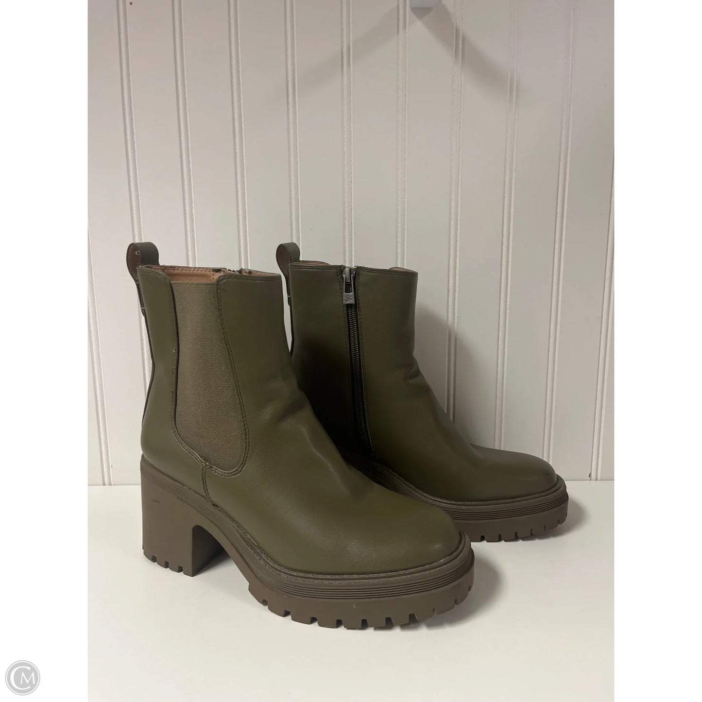 Boots Ankle Heels By Sam And Libby In Green, Size: 7.5
