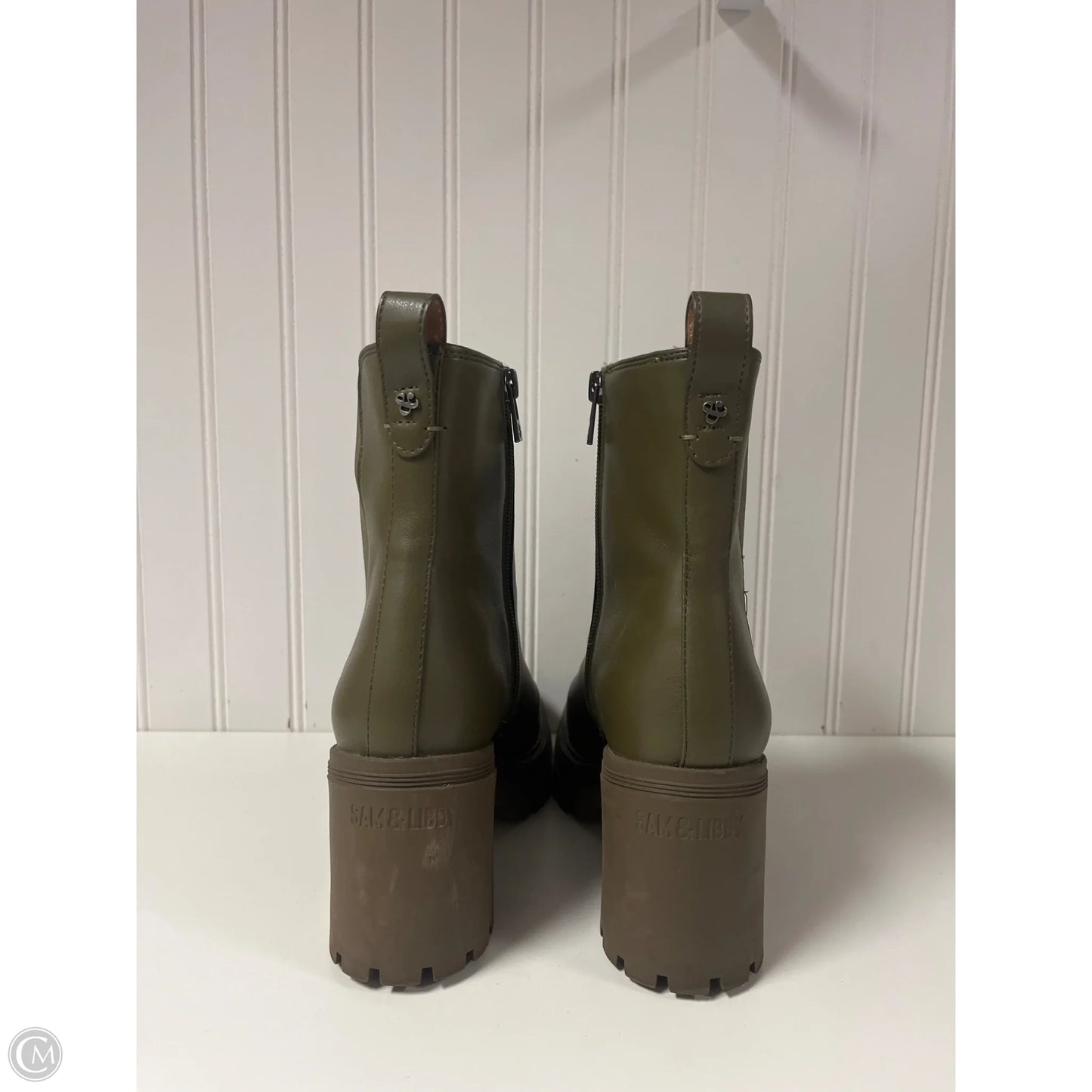 Boots Ankle Heels By Sam And Libby In Green, Size: 7.5