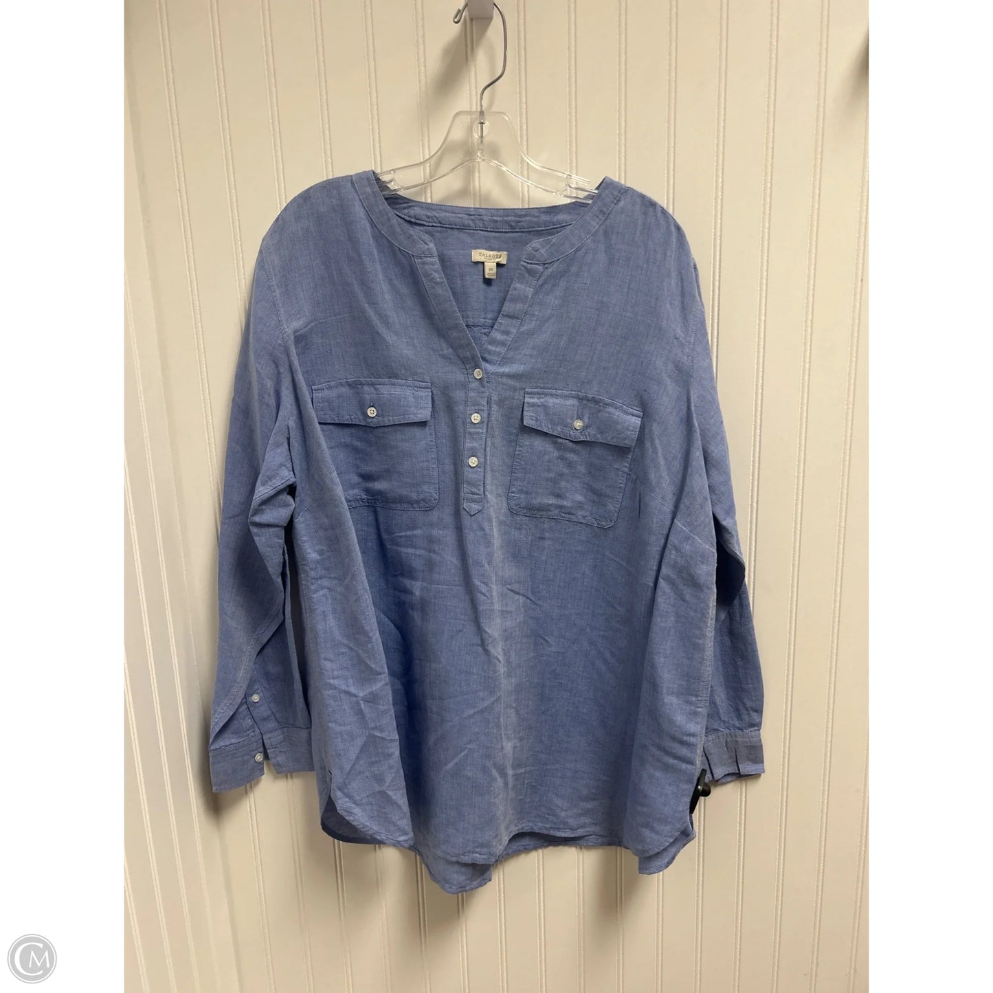 Top Long Sleeve By Talbots In Blue, Size: 2x