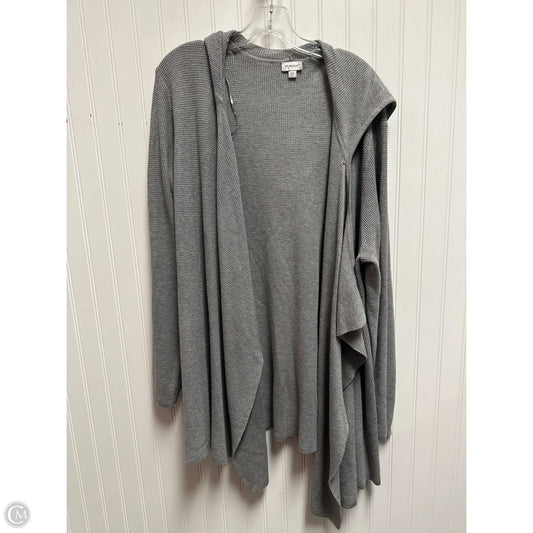 Cardigan By Avenue In Grey, Size: 3x