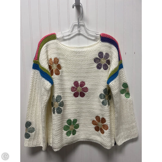 Sweater By Clothes Mentor In Cream, Size: M