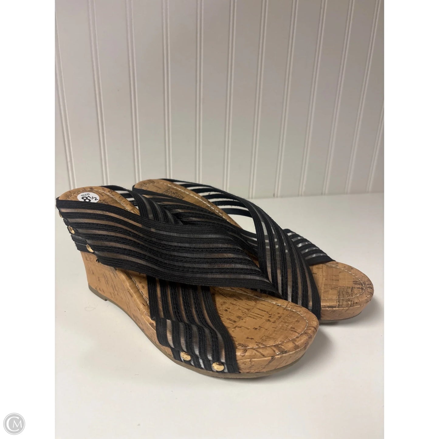 Sandals Heels Wedge By Canyon River Blues In Black, Size: 8.5
