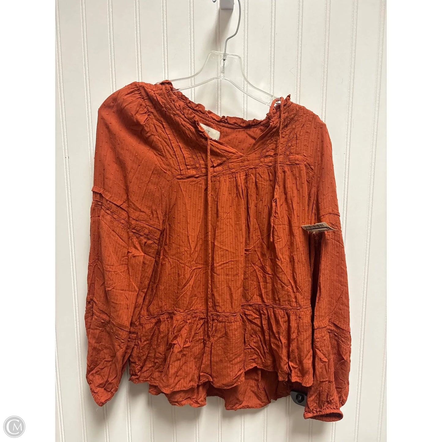 Top Long Sleeve By Loft In Orange, Size: M