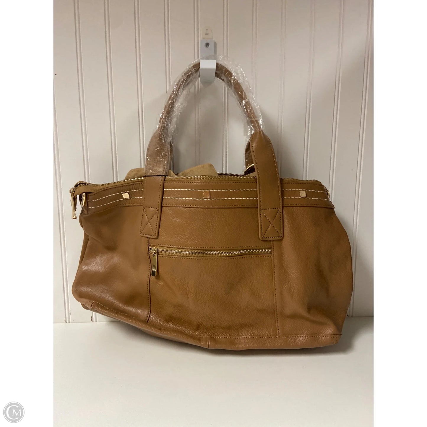 Handbag Leather By Clothes Mentor, Size: Large
