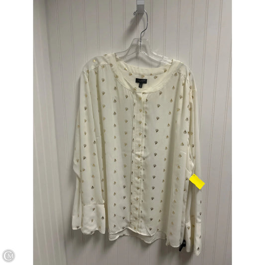 Top Long Sleeve By Clothes Mentor In White, Size: 3x