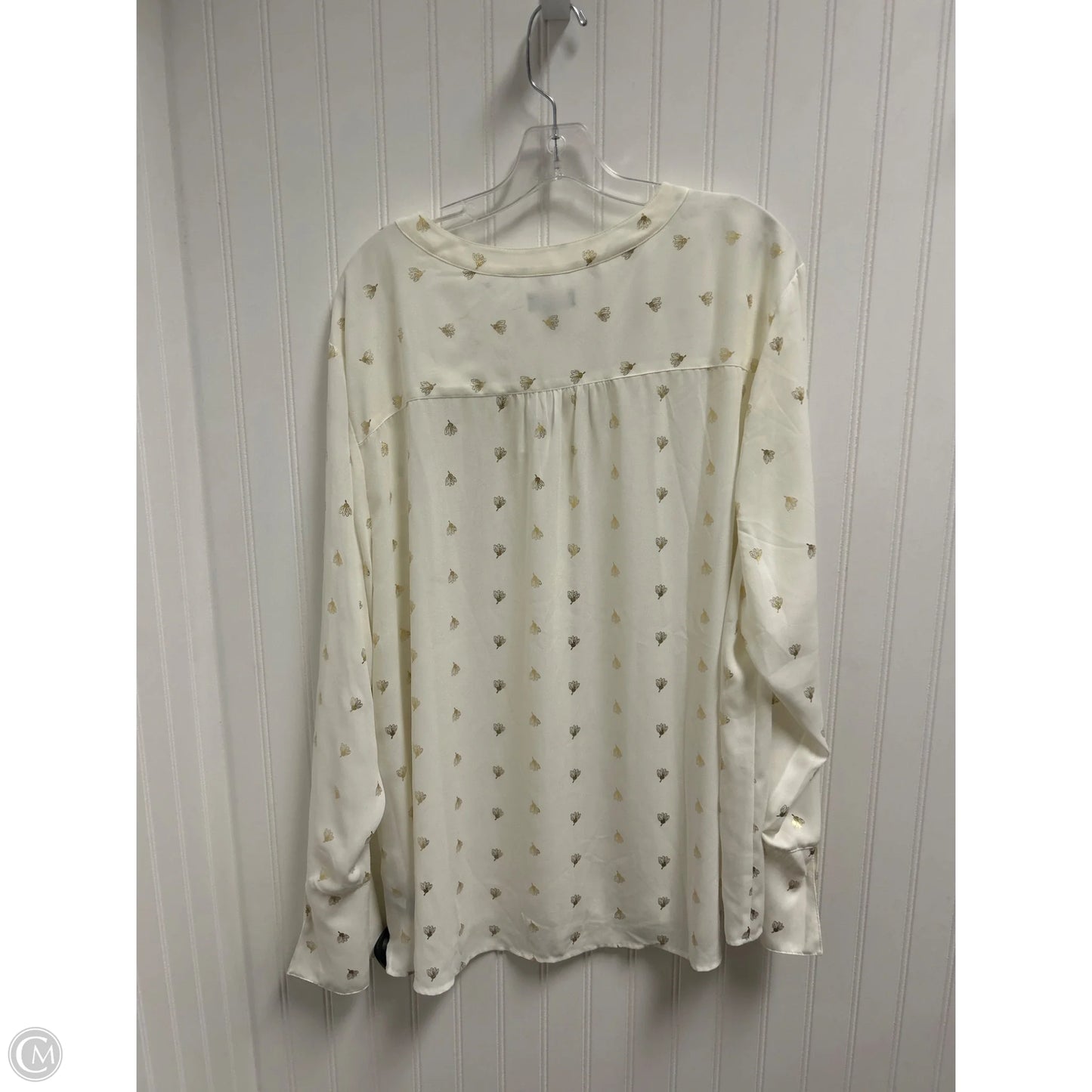 Top Long Sleeve By Clothes Mentor In White, Size: 3x