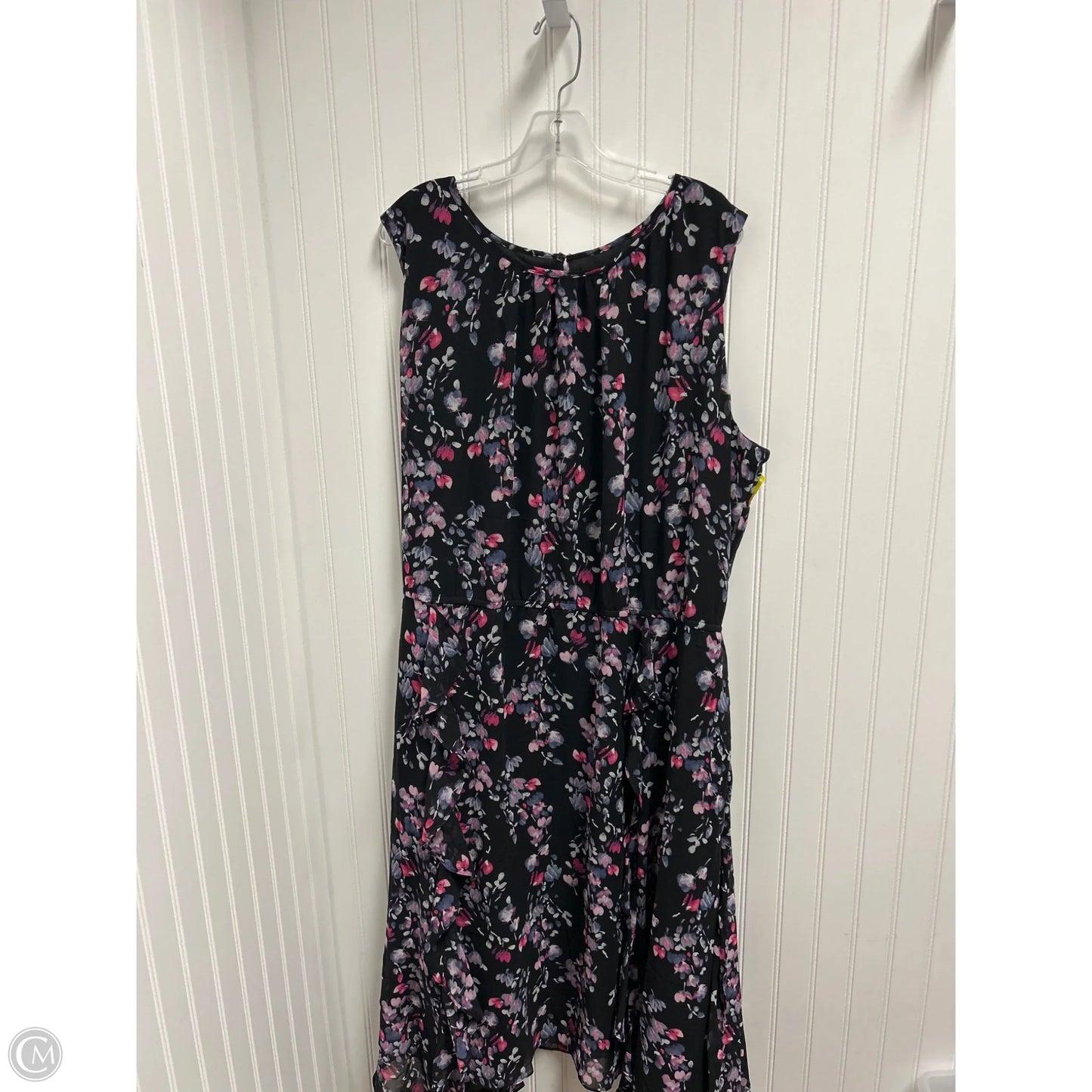 Dress Party Midi By Lane Bryant In Black & Pink, Size: 4x