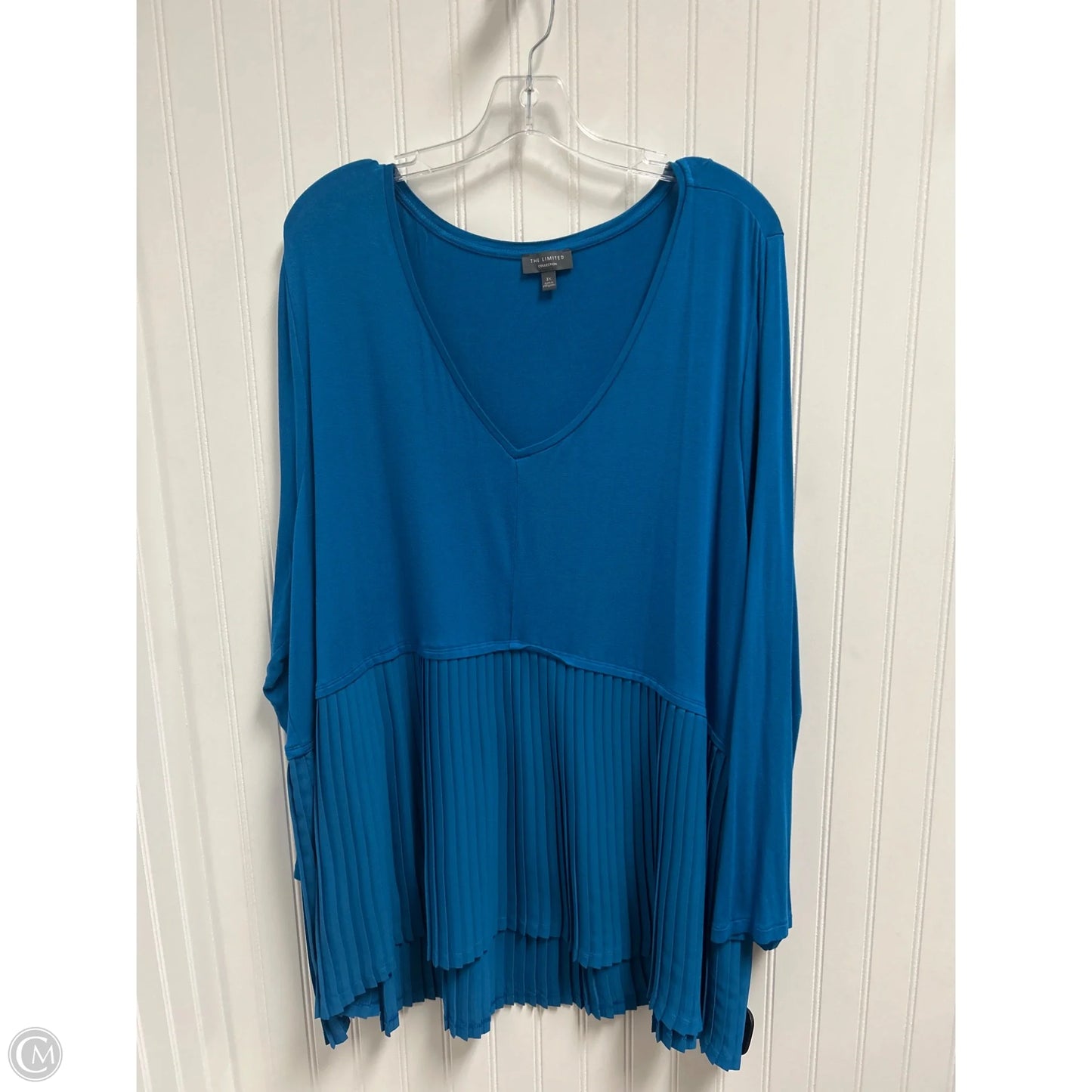 Top Long Sleeve By Clothes Mentor In Blue, Size: 3x