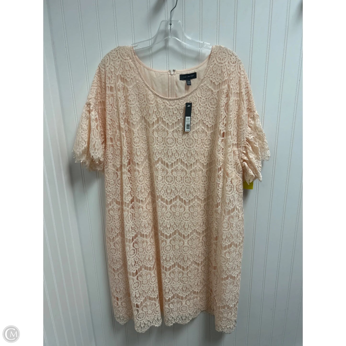 Dress Casual Short By Clothes Mentor In Peach, Size: 3x