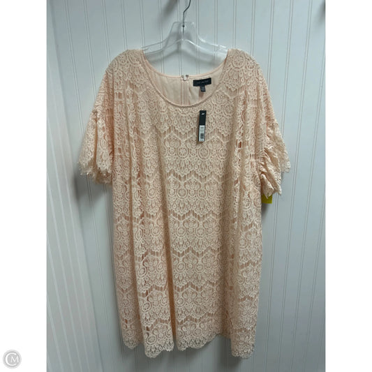 Dress Casual Short By Clothes Mentor In Peach, Size: 3x