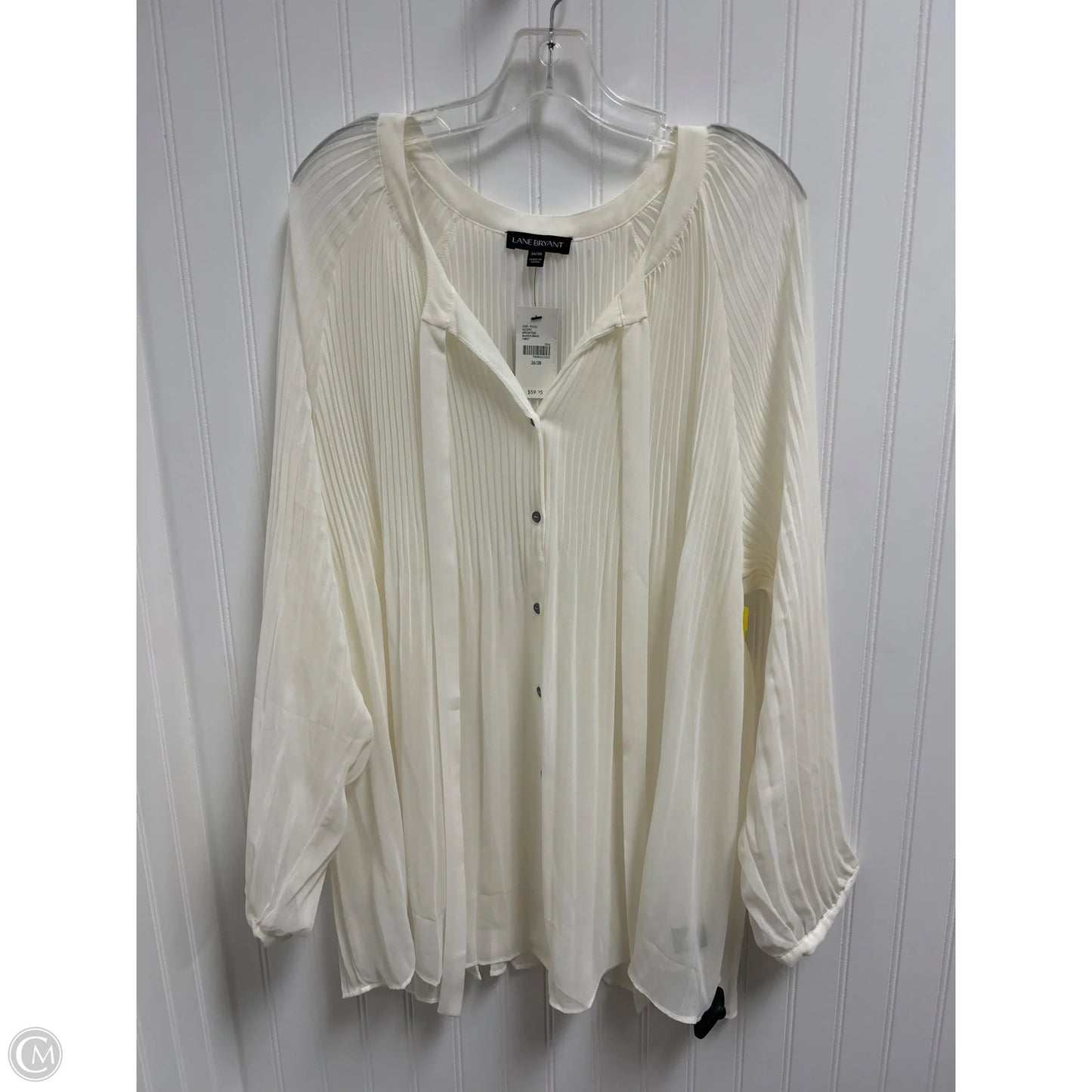 Top Long Sleeve By Lane Bryant In Cream, Size: 4x