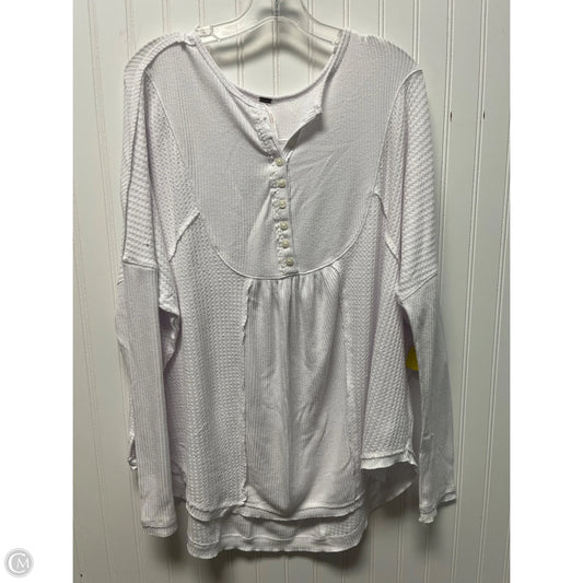 Top Long Sleeve By Free People In White, Size: M