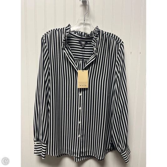 Top Long Sleeve By Not Your Daughters Jeans In Striped Pattern, Size: L