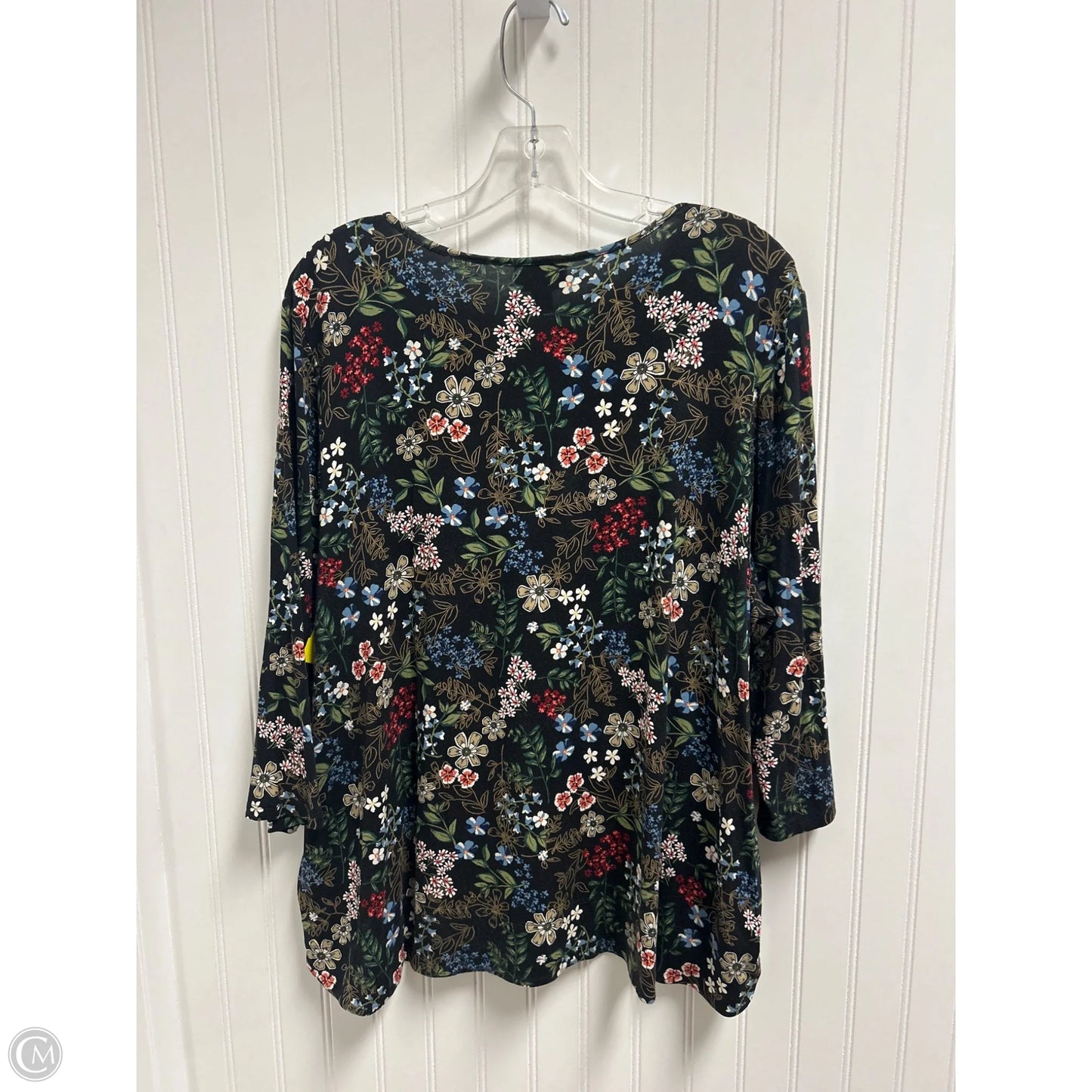 Top Long Sleeve By J. Jill In Floral Print, Size: Xl