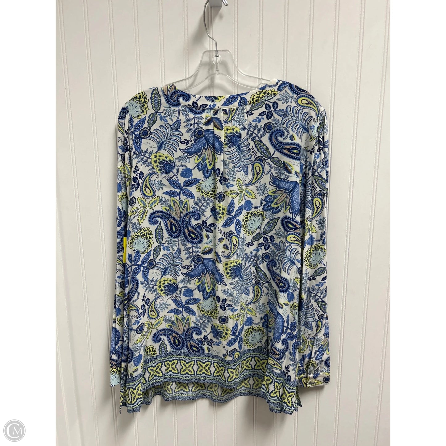 Top Long Sleeve By Talbots In Paisley Print, Size: 1x