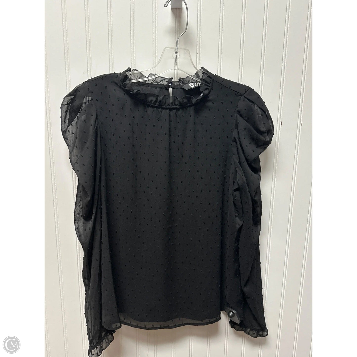 Top Long Sleeve By Dkny In Black, Size: S