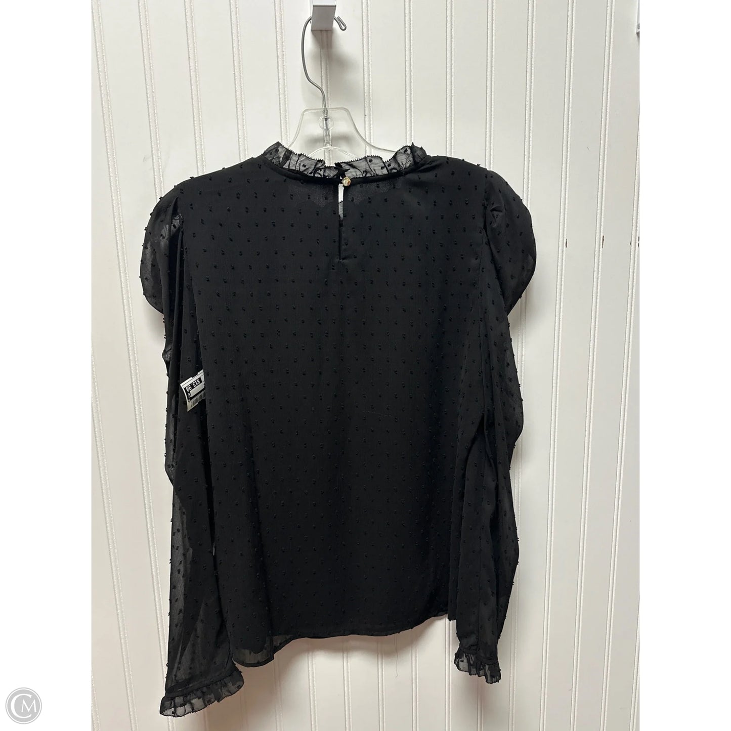 Top Long Sleeve By Dkny In Black, Size: S
