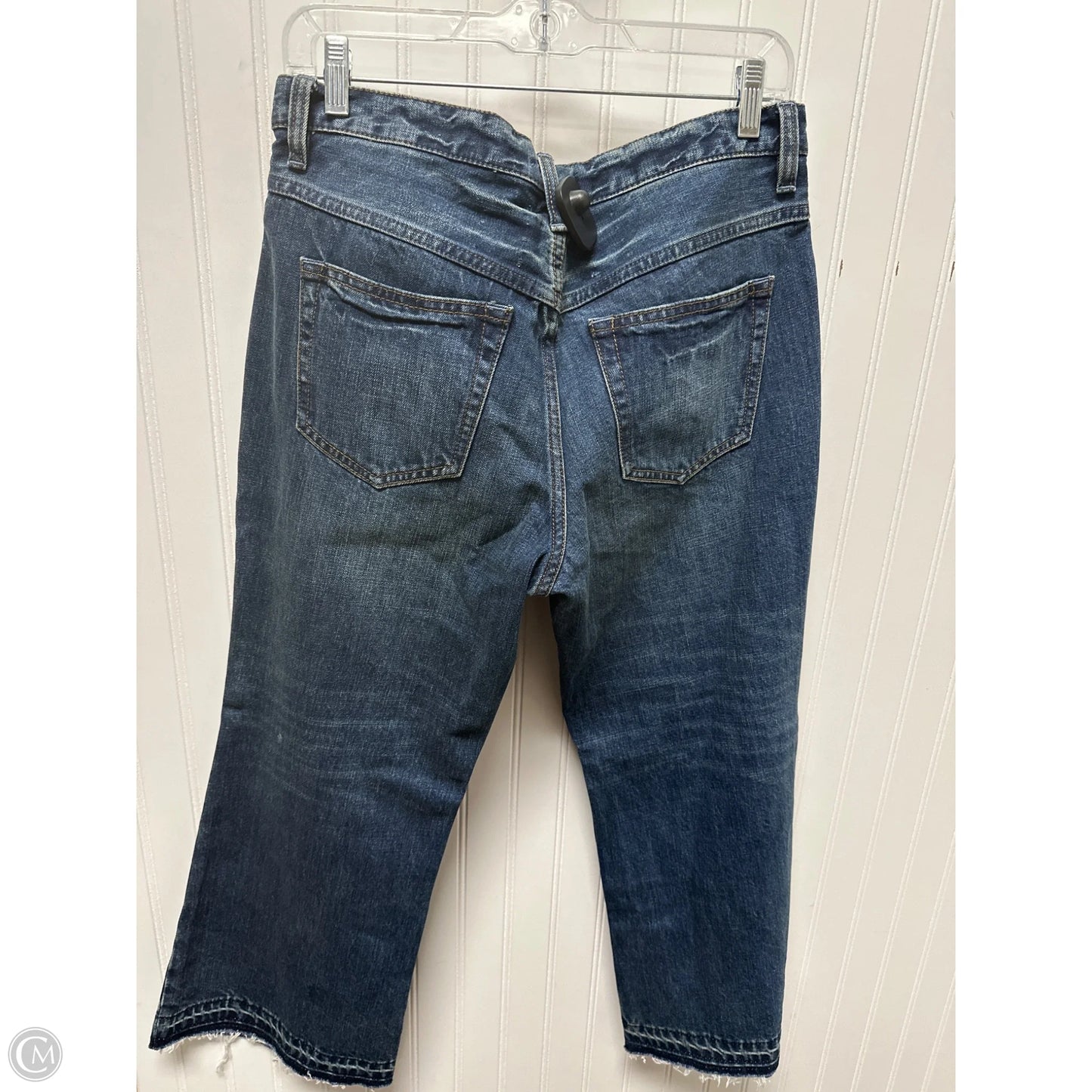 Jeans Cropped By Free People In Blue Denim, Size: 12