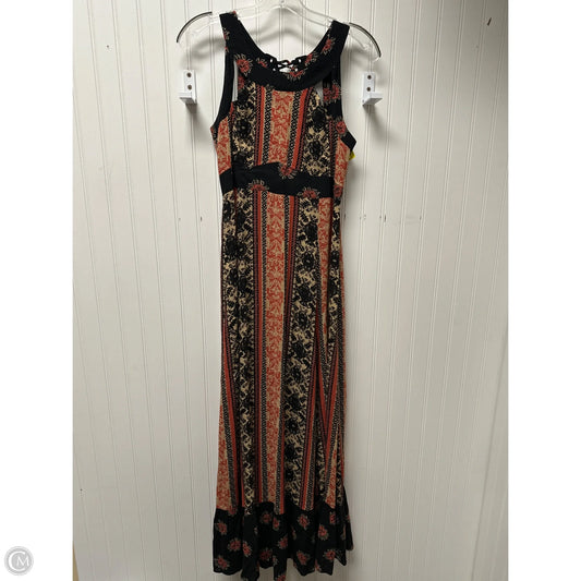 Dress Casual Maxi By Free People In Black & Red, Size: S