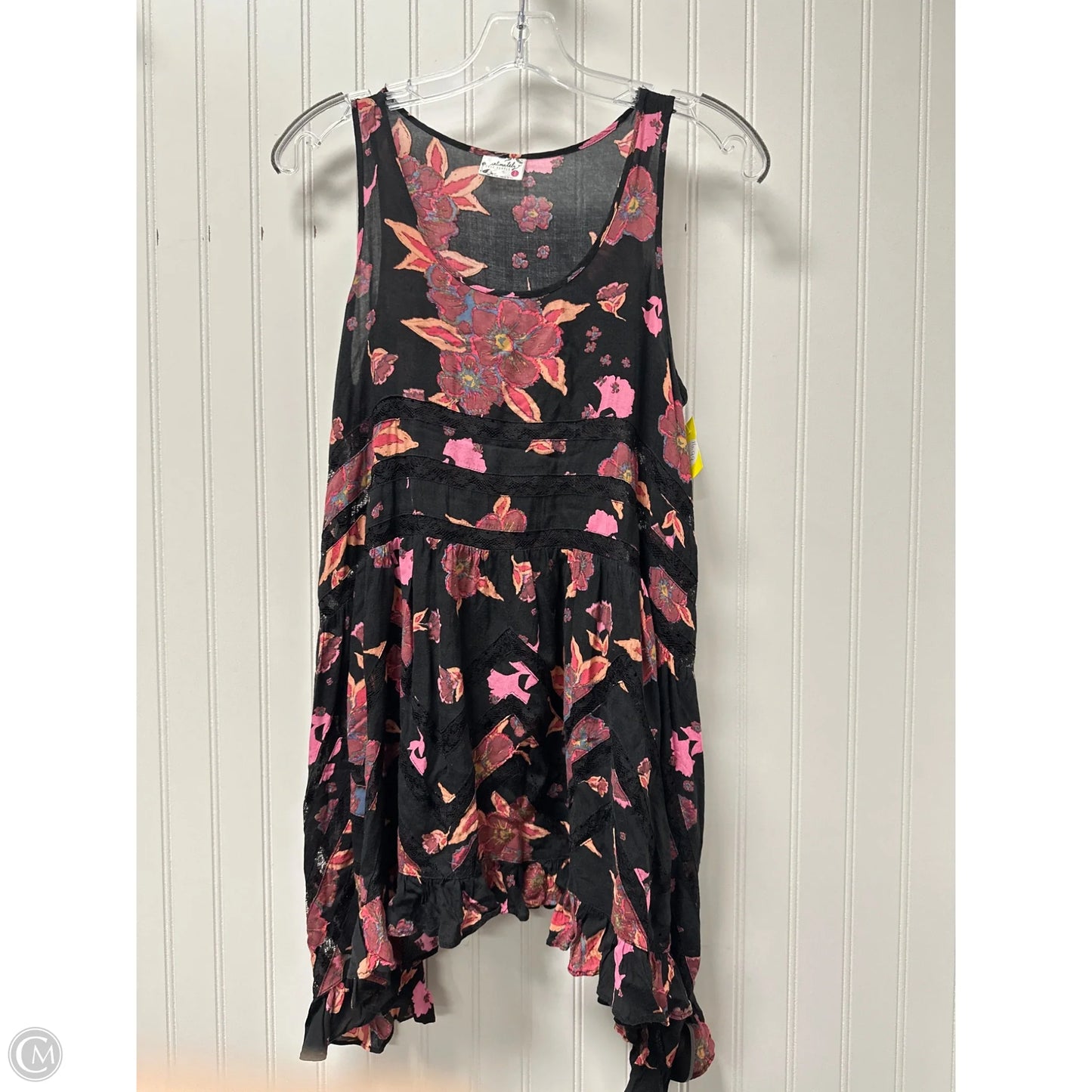 Tunic Sleeveless By Free People In Black & Pink, Size: Sp