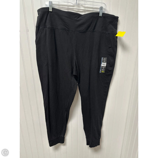 Athletic Leggings Capris By Athletic Works In Black, Size: 3x
